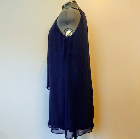 Vince Camuto Draped Gauzy Mini Dress - Picture 3 of 6